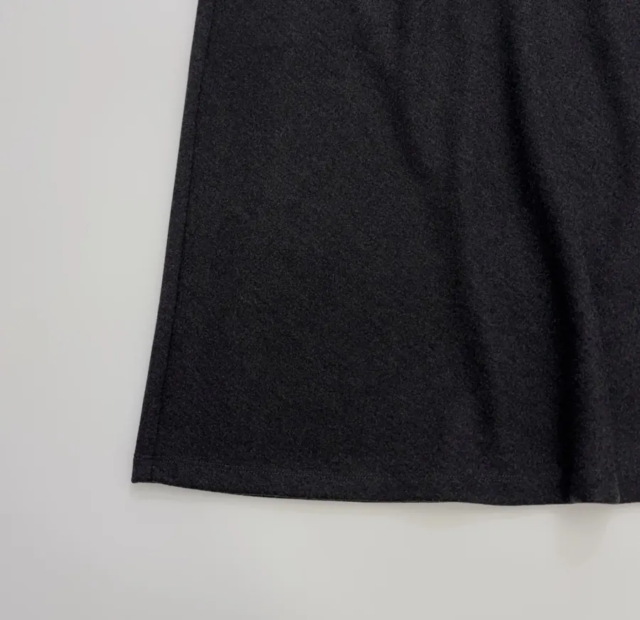 Charcoal Draped Full Midi Skirt in Dark Gray, product view 09