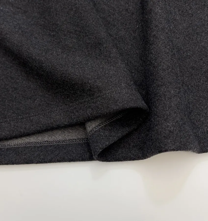 Charcoal Draped Full Midi Skirt in Dark Gray, product view 11