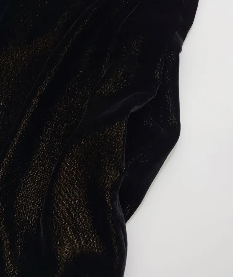 Black Sleeveless Ruffle-Hem Midi Dress in Black, product view 05
