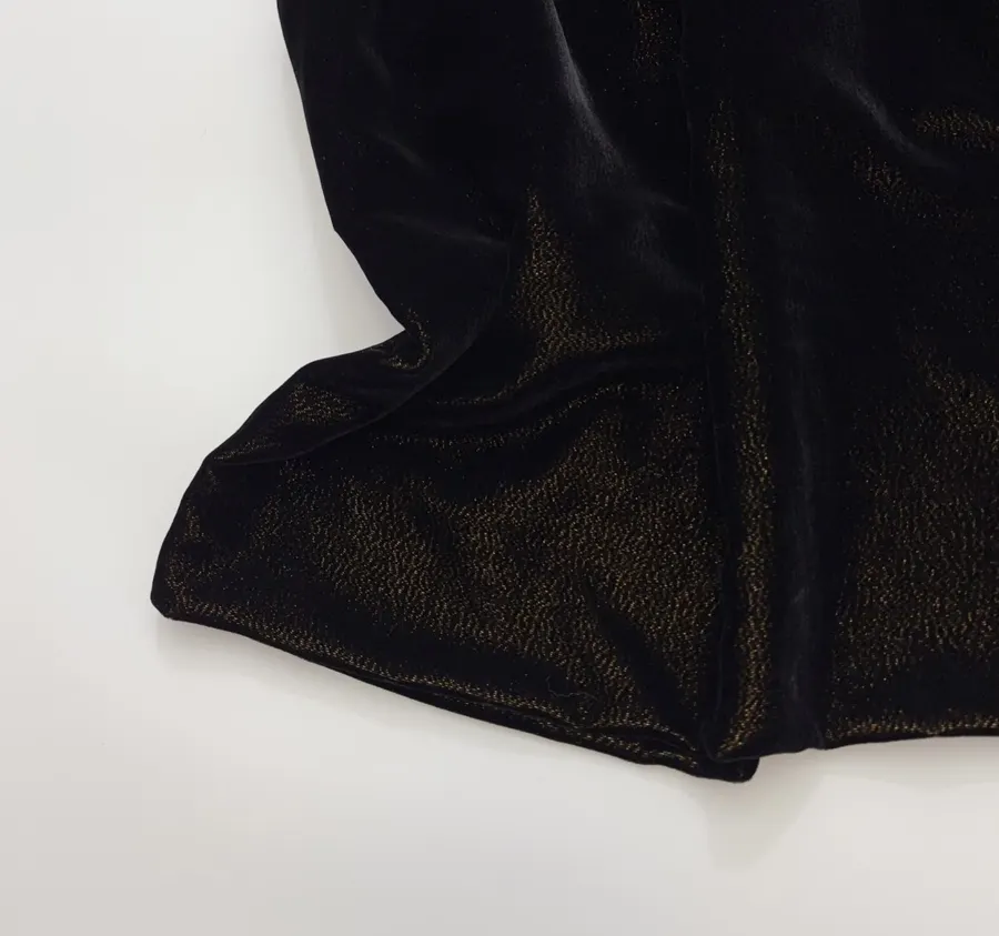 Black Sleeveless Ruffle-Hem Midi Dress in Black, product view 08