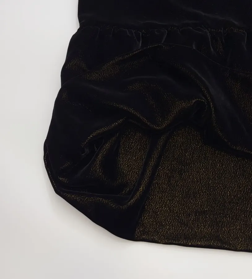 Black Sleeveless Ruffle-Hem Midi Dress in Black, product view 11