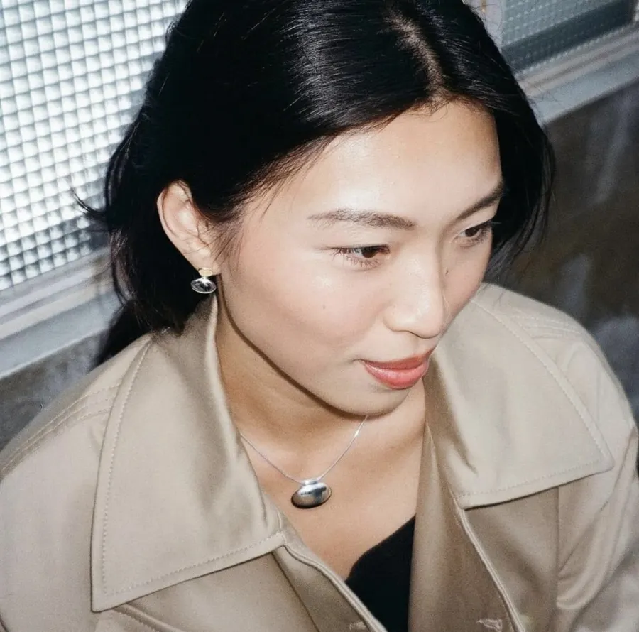 Minimal Sterling Silver Necklace in Silver, product view 16