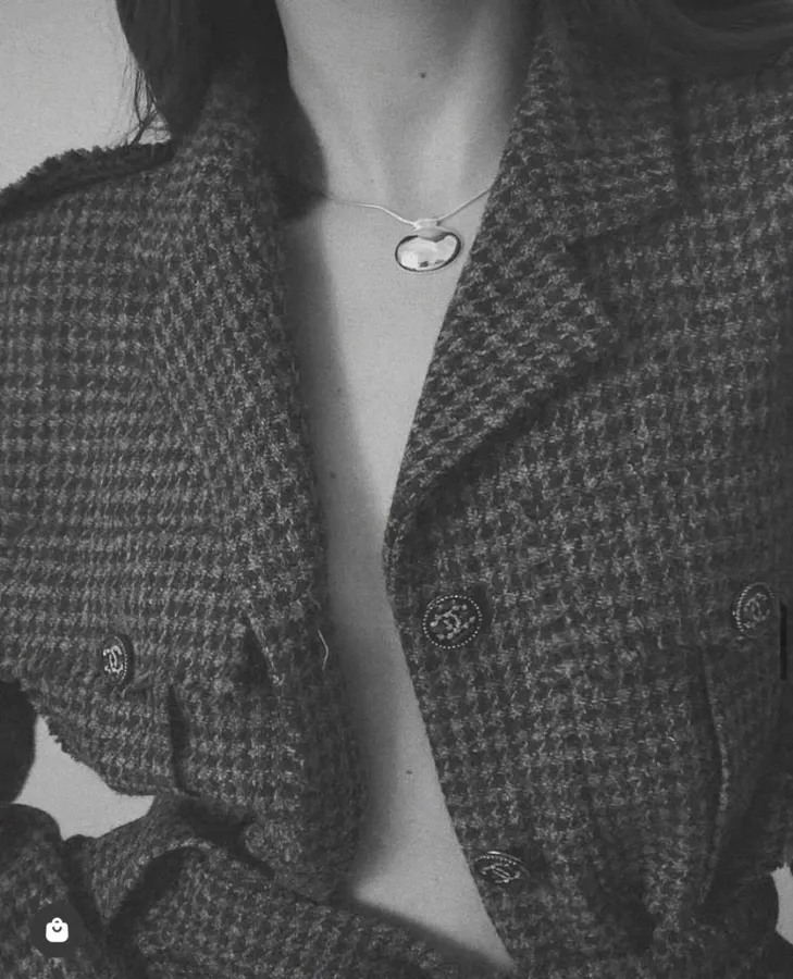 Minimal Sterling Silver Necklace in Silver, product view 17