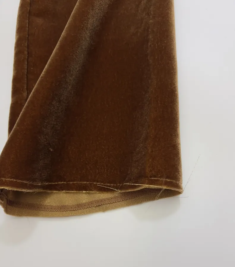 Caramel Velvet Crew-Neck Long-Sleeve Top in Caramel, product view 07