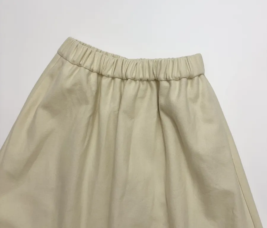 Niche Retro Irregular Multi-layer Patchwork Skirt Hem Blended Wool Tweed Skirt in Oatmeal, product view 02