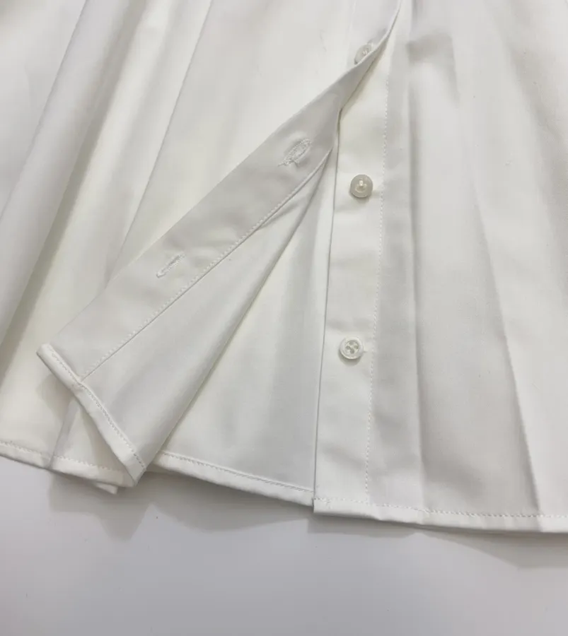 Ivory Corset-Style Collared Mini Dress in Off-White, product view 13