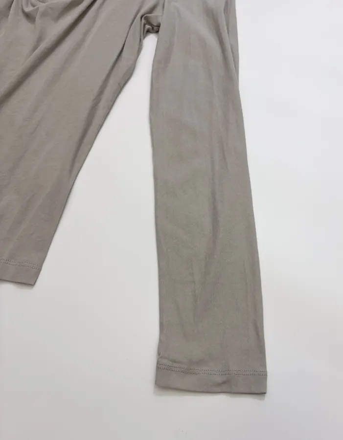 Fake Two-piece High-neck Flared Waist-tightening T-shirt Top in Gray, product view 04