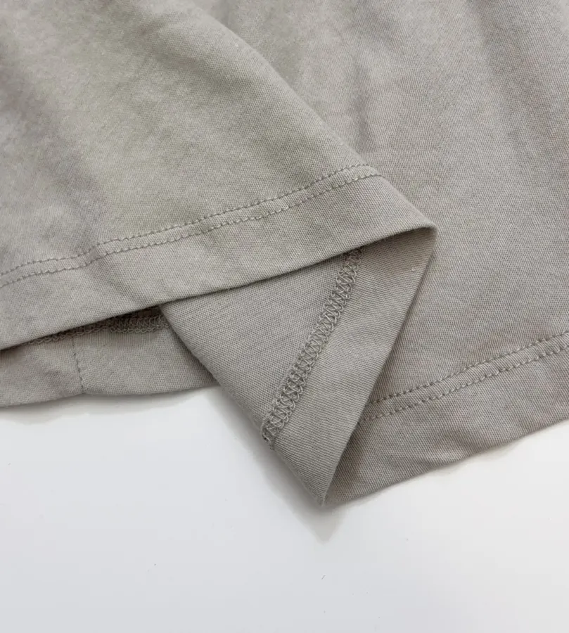 Fake Two-piece High-neck Flared Waist-tightening T-shirt Top in Gray, product view 08