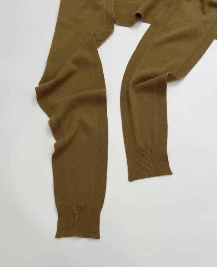 Solid Color Wool Shawl in Brown, product view 04