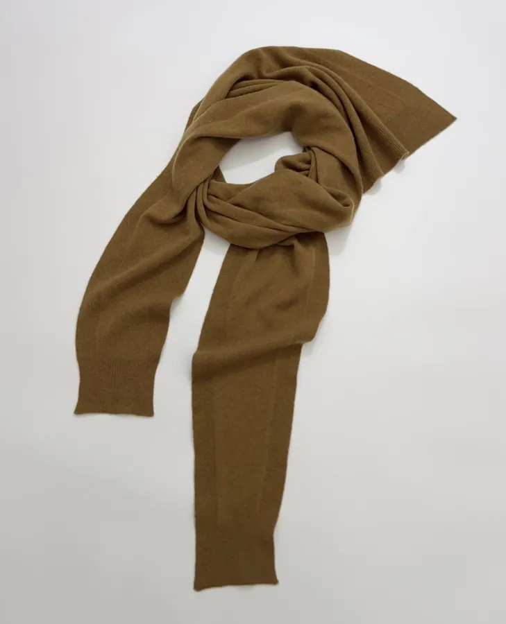 Solid Color Wool Shawl in Brown, product view 06