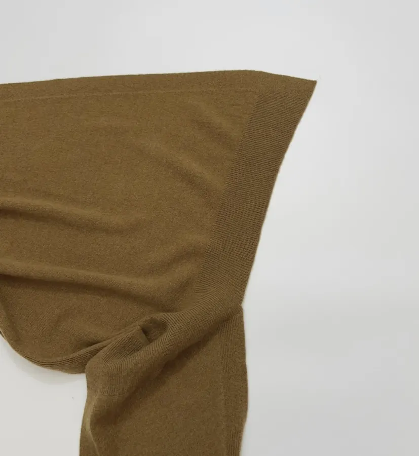 Solid Color Wool Shawl in Brown, product view 08