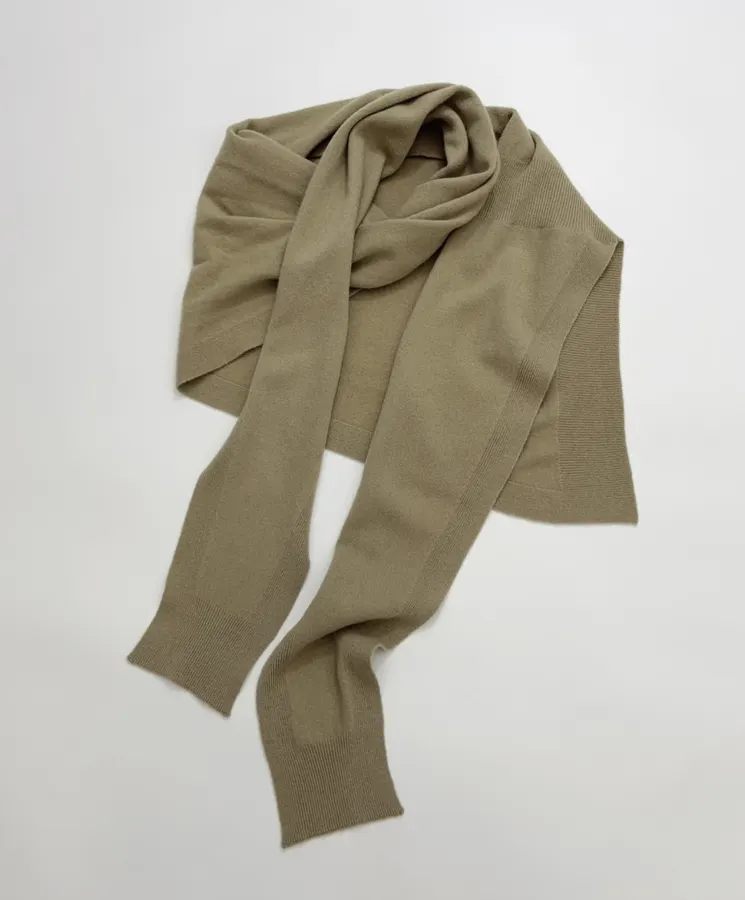 Solid Color Wool Shawl in Brown, product view 14