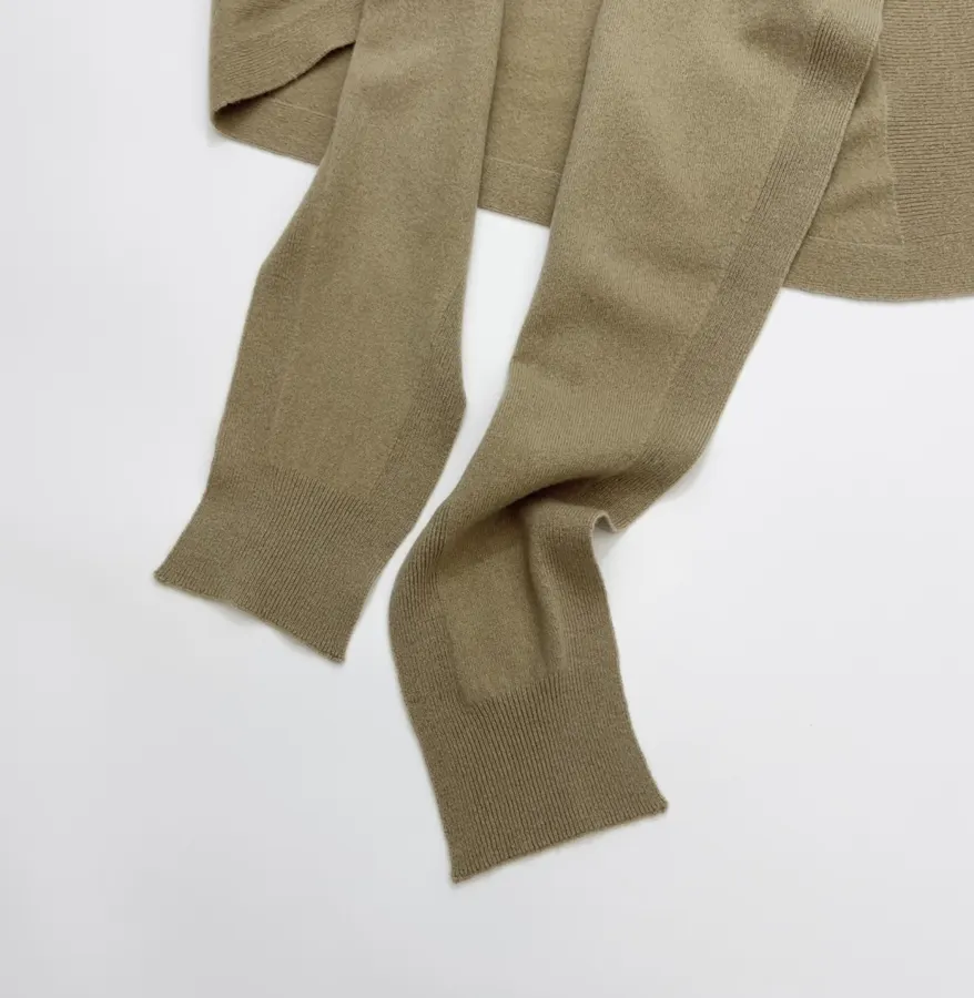 Solid Color Wool Shawl in Brown, product view 16