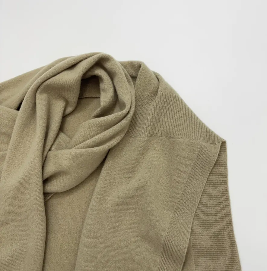 Solid Color Wool Shawl in Brown, product view 17