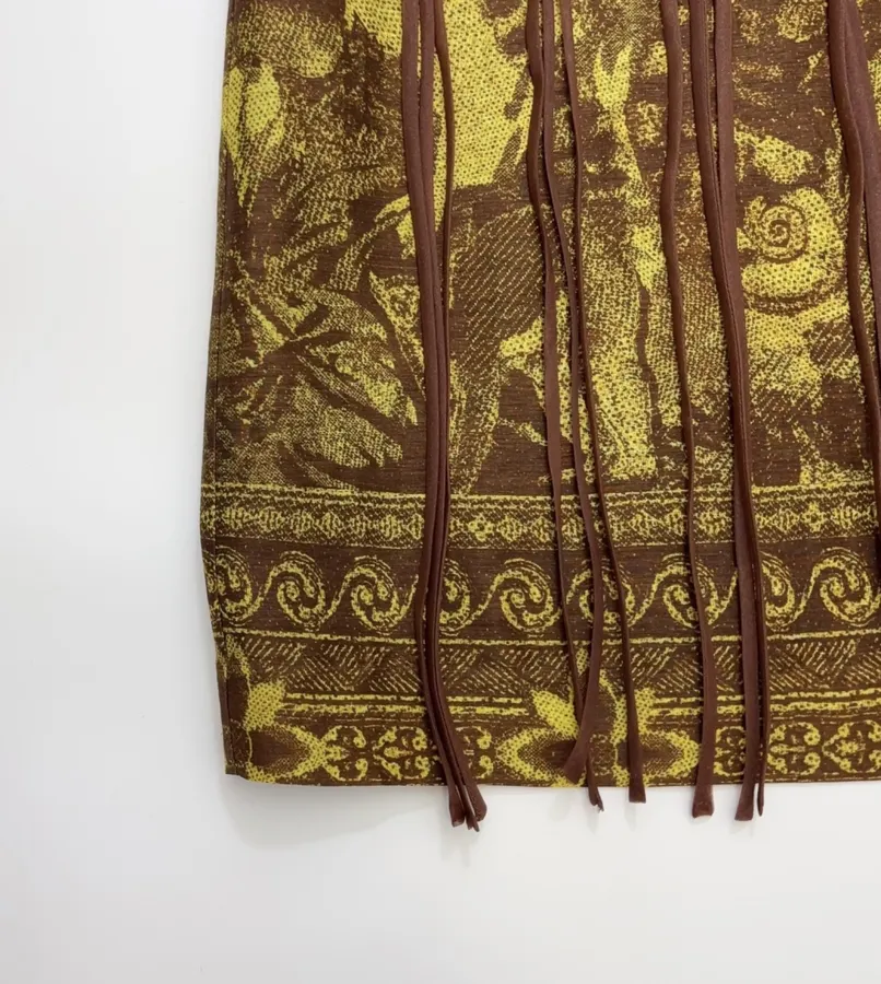 Sleeveless Straight-cut Short Dress Genuine Silk-Linen Weave Retro in Olive Green, product view 07