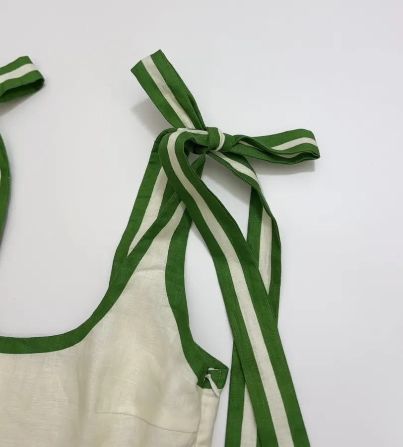 Ivory Floral Embroidered Tie-Strap Maxi Dress in Off-White, product view 03
