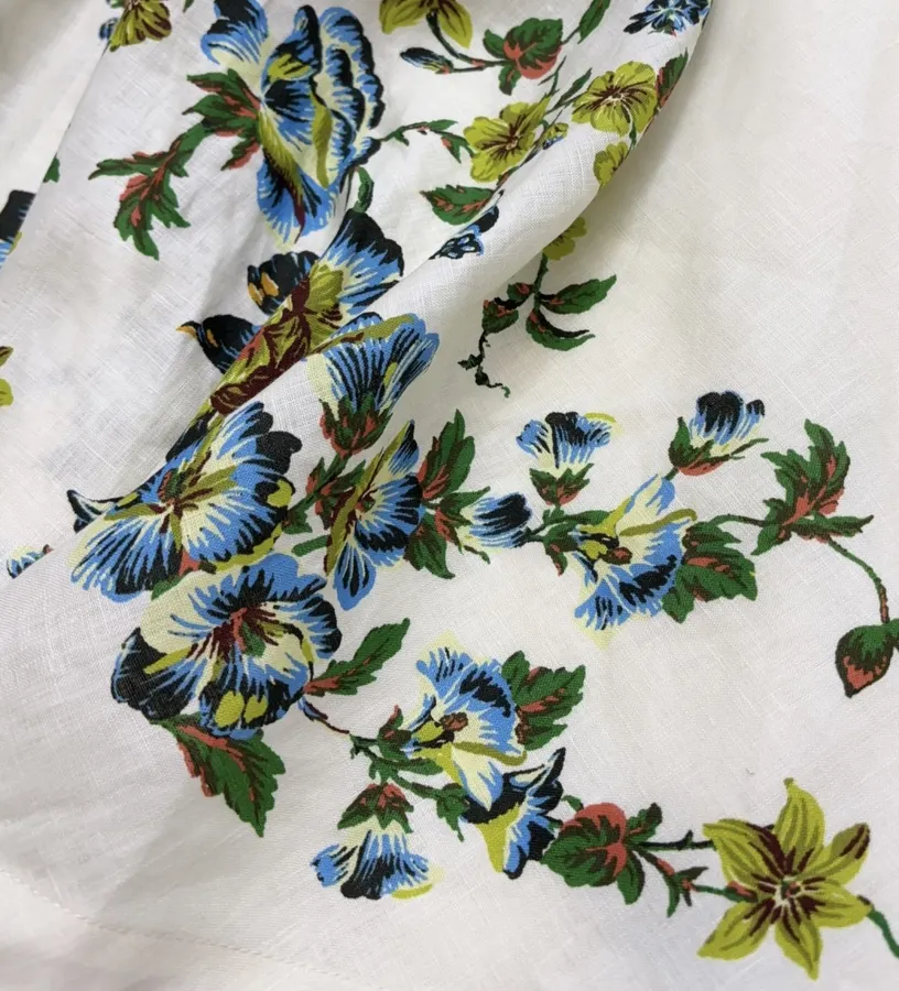 Ivory Floral Embroidered Tie-Strap Maxi Dress in Off-White, product view 15