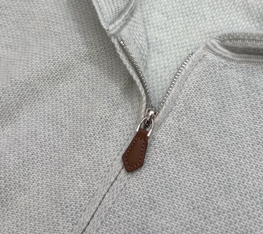 Light Grey Hooded Zip-Up Knit Cardigan in Light Gray, product view 06