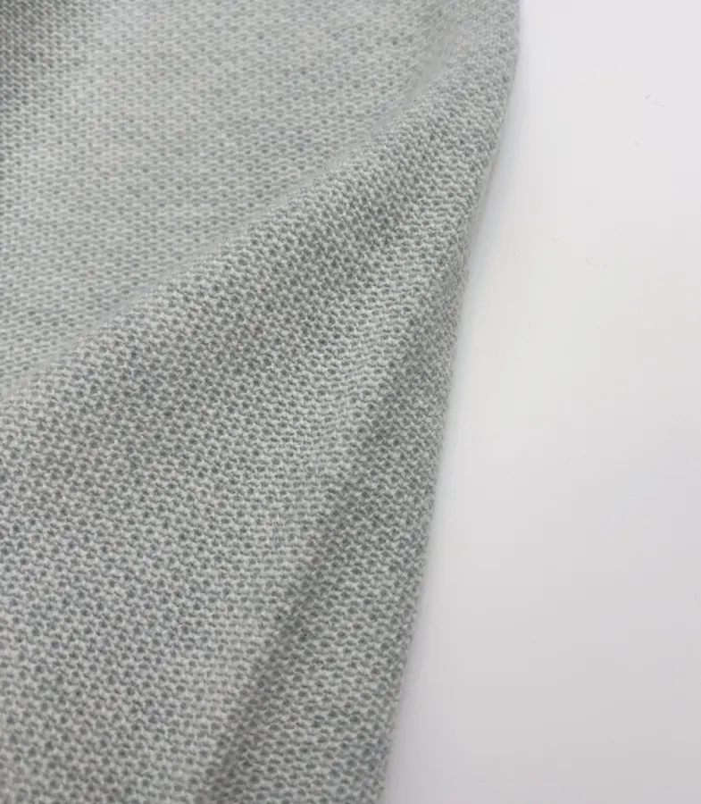 Light Grey Hooded Zip-Up Knit Cardigan in Light Gray, product view 08