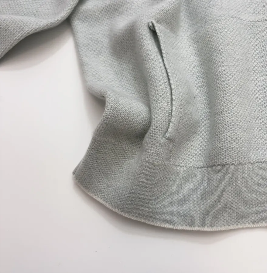 Light Grey Hooded Zip-Up Knit Cardigan in Light Gray, product view 11