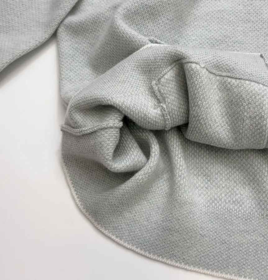 Light Grey Hooded Zip-Up Knit Cardigan in Light Gray, product view 12