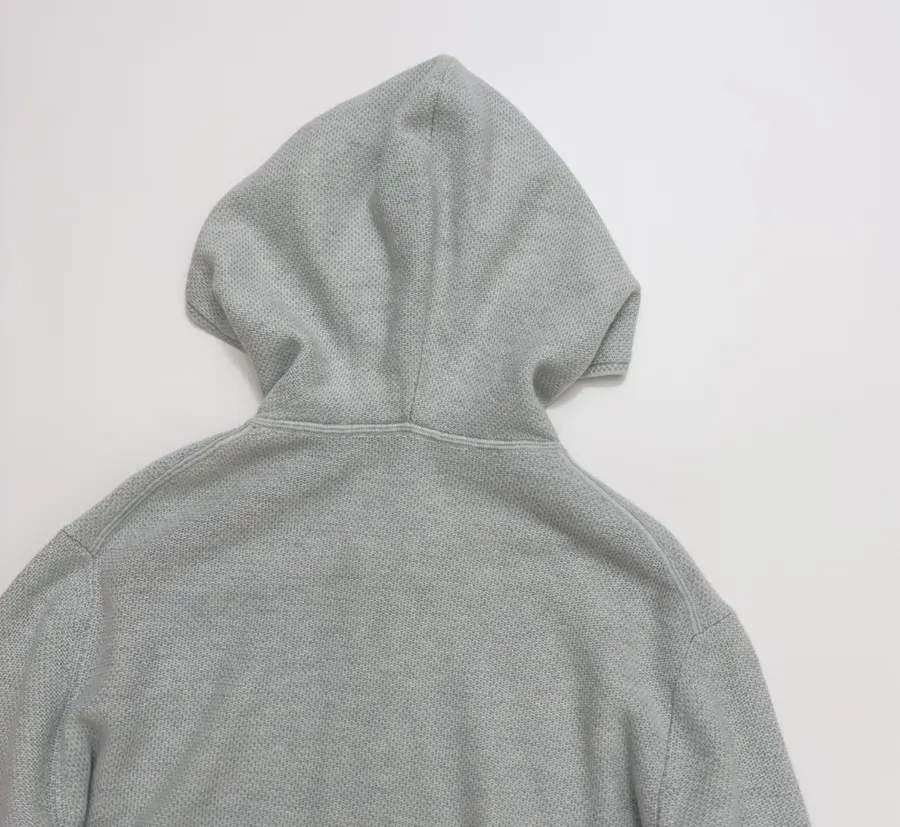 Light Grey Hooded Zip-Up Knit Cardigan in Light Gray, product view 15