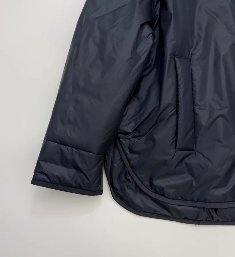 Navy Hooded Pullover Padded Jacket in Navy, product view 08