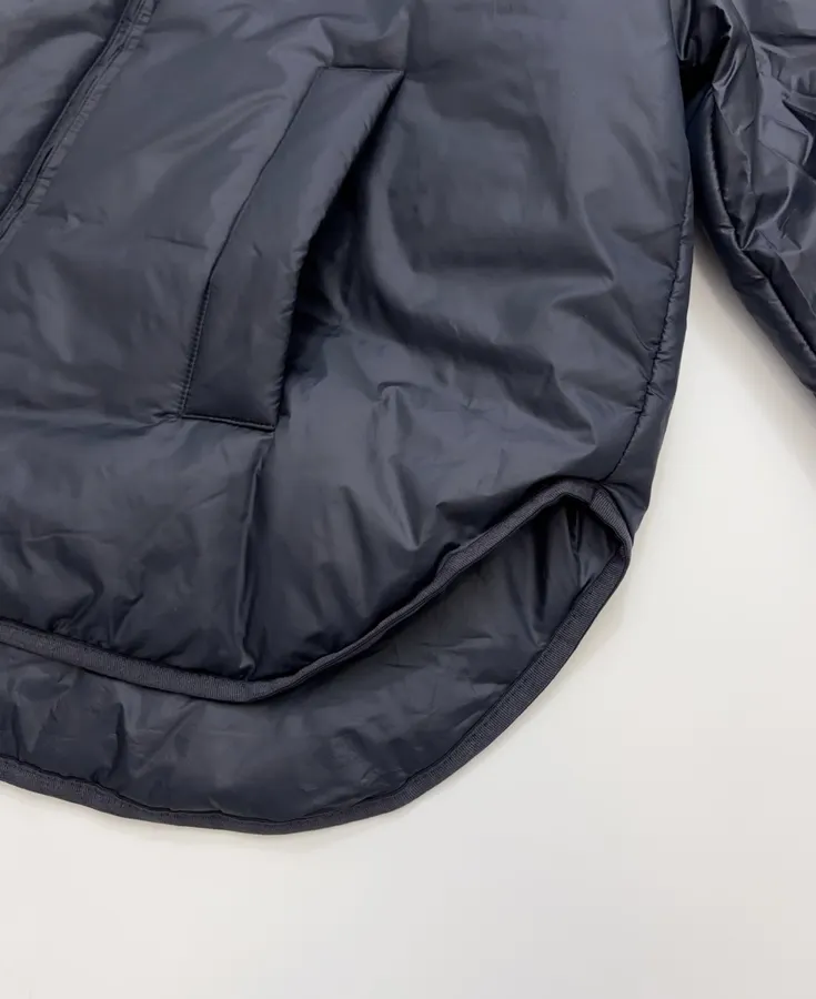 Navy Hooded Pullover Padded Jacket in Navy, product view 11