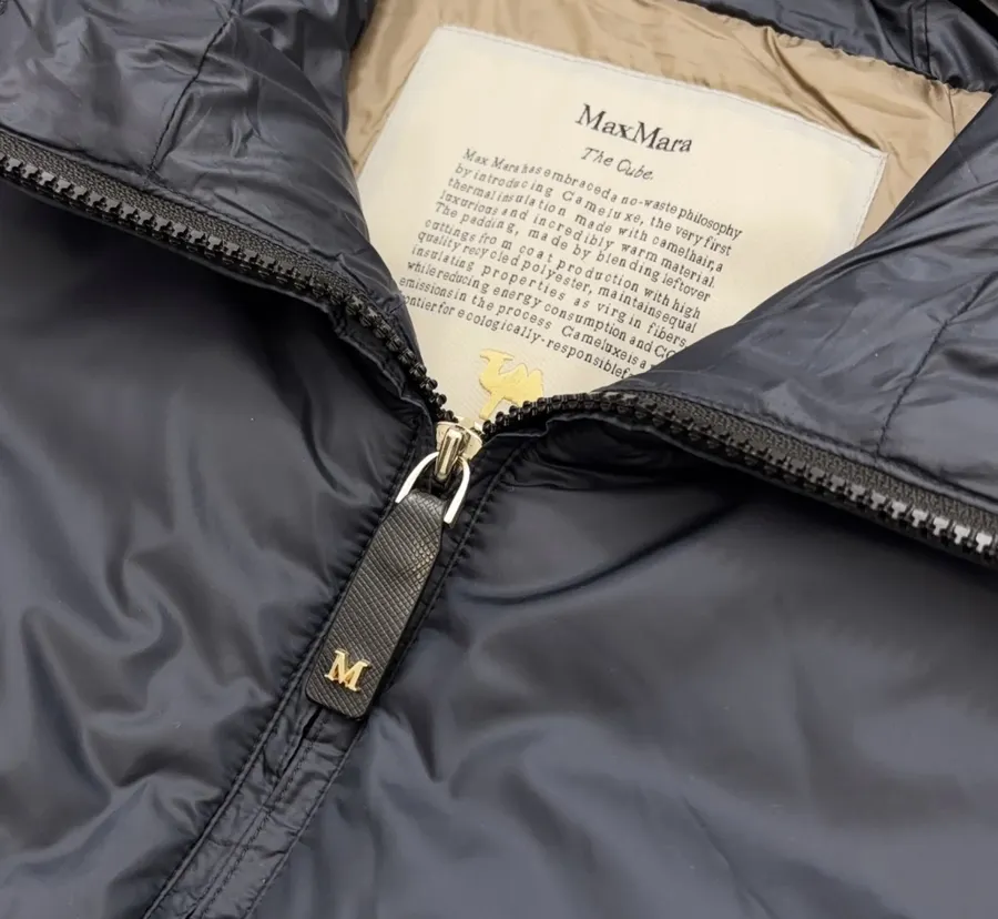 Navy Hooded Pullover Padded Jacket in Navy, product view 12