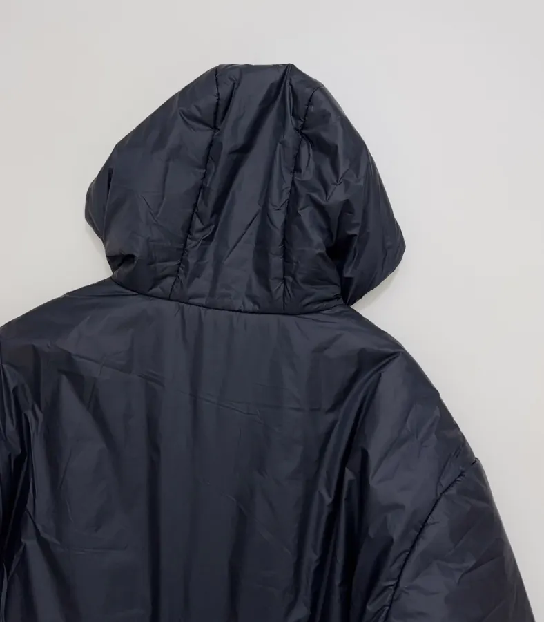Navy Hooded Pullover Padded Jacket in Navy, product view 18