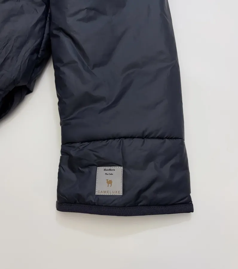 Navy Hooded Pullover Padded Jacket in Navy, product view 19