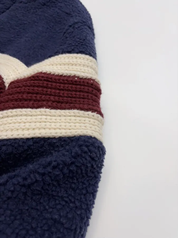 Casual Chain-Embellished Crocheted Velvet Sports Jacket in Navy, product view 10