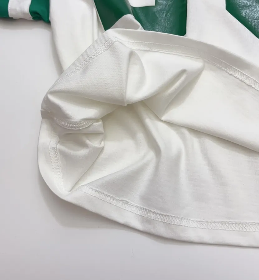 Ivory and Green Number Graphic Long-Sleeve Jersey in Off-White, product view 10