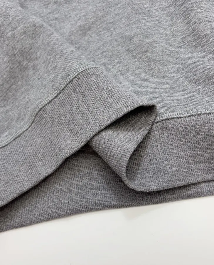 Gray Crewneck Embroidered Logo Beaded Floral Loose Casual Pullover Sweatshirt in Gray, product view 15