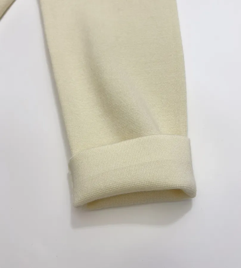 Turn-down Collar Zip-up Knitted Cardigan Coat in Ivory, product view 06