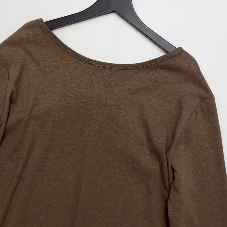 Fake Two-piece Dress in Dark Brown, product view 18