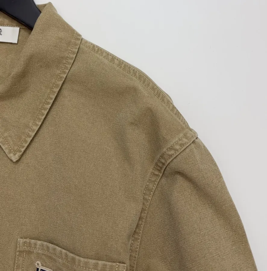 Khaki Patch-Pocket Utility Jacket in Khaki, product view 03
