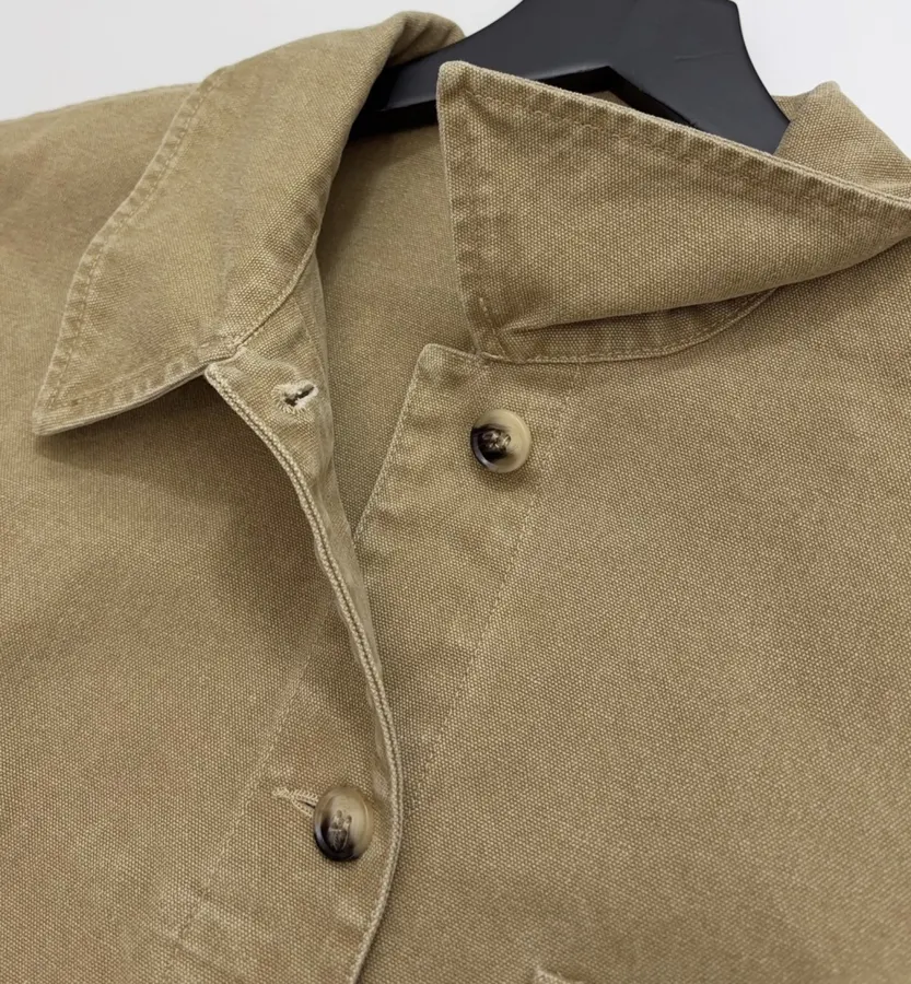 Khaki Patch-Pocket Utility Jacket in Khaki, product view 04
