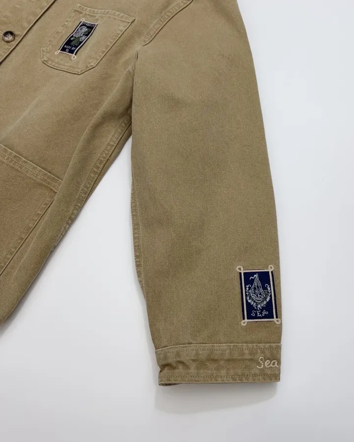 Khaki Patch-Pocket Utility Jacket in Khaki, product view 05