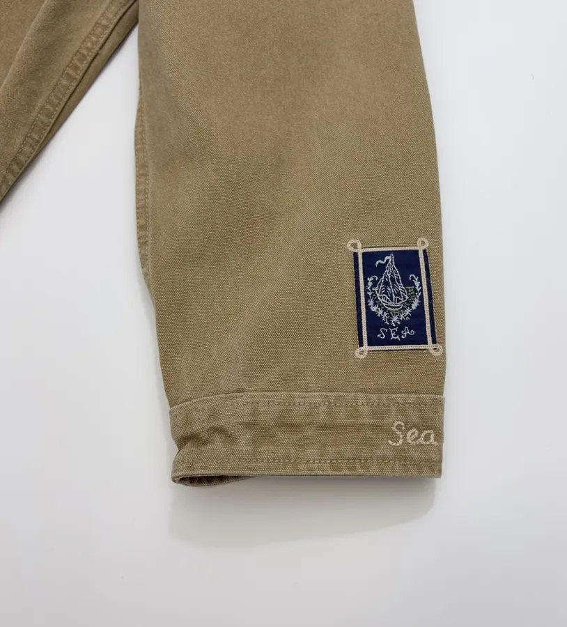 Khaki Patch-Pocket Utility Jacket in Khaki, product view 06