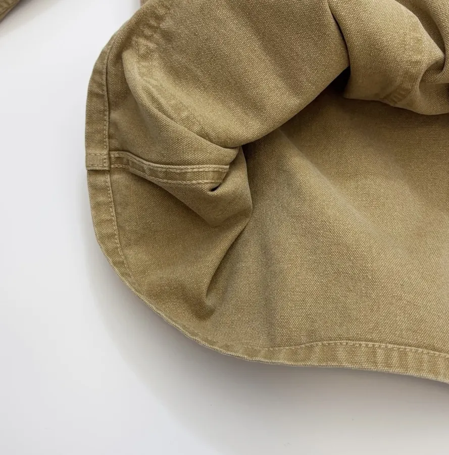Khaki Patch-Pocket Utility Jacket in Khaki, product view 13