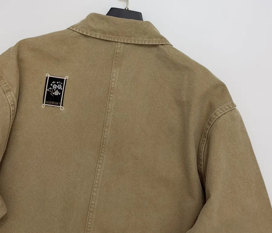 Khaki Patch-Pocket Utility Jacket in Khaki, product view 15