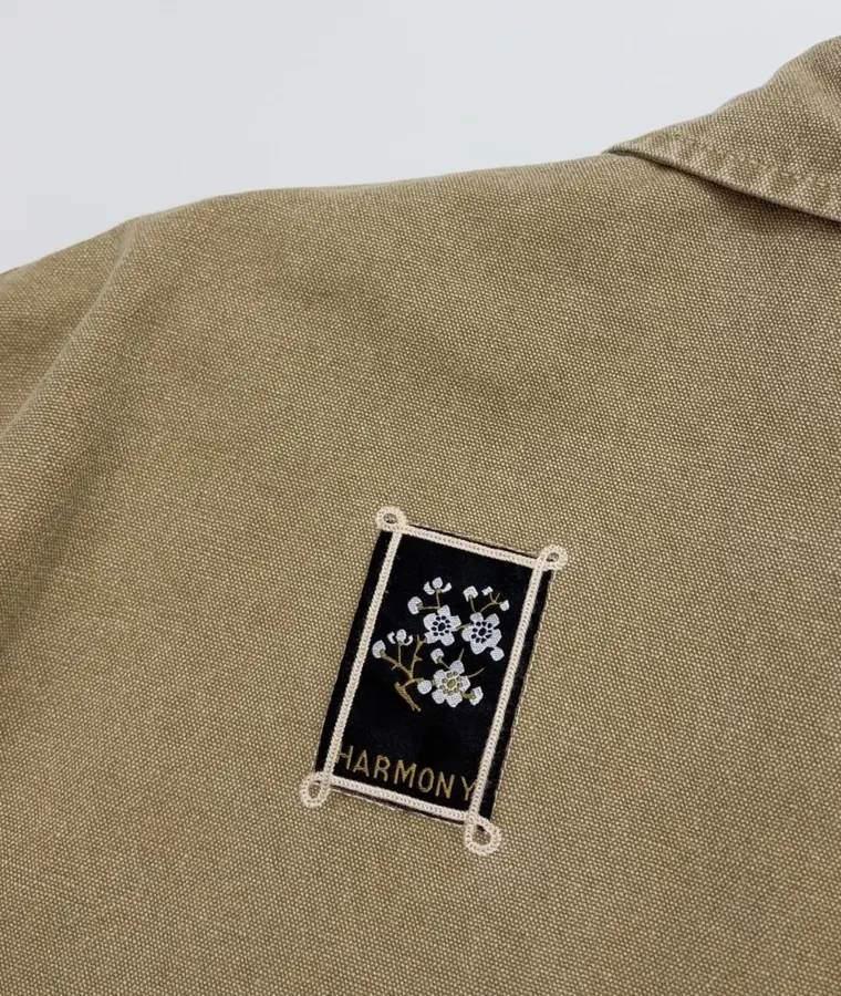 Khaki Patch-Pocket Utility Jacket in Khaki, product view 16