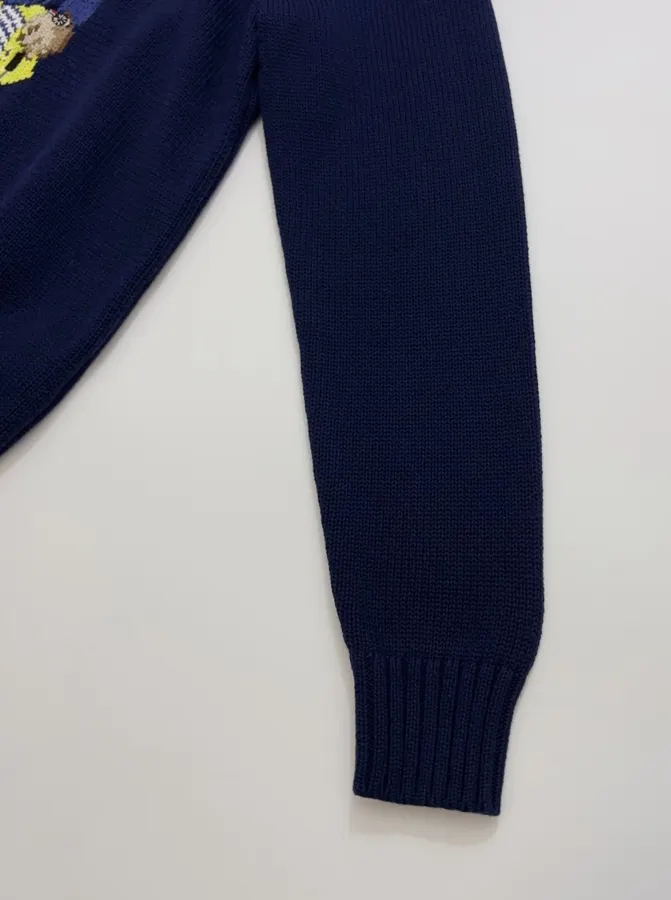 Navy Golf Club Bear Crew-Neck Sweater in Navy, product view 07