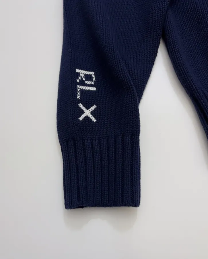 Navy Golfer Bear with Bag Crew-Neck Sweater in Navy, product view 11