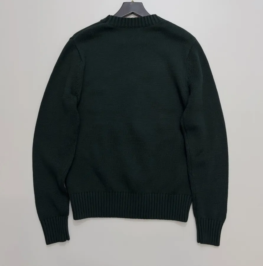Dark Green Cowboy Bear Crew-Neck Sweater in Dark Green, product view 14