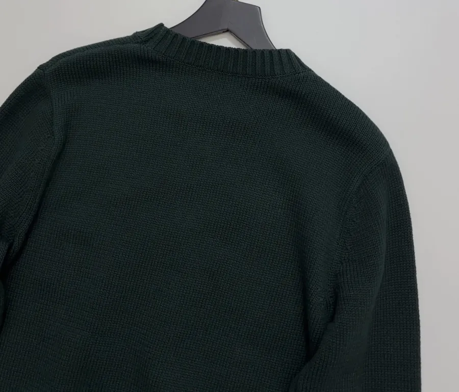 Dark Green Cowboy Bear Crew-Neck Sweater in Dark Green, product view 15