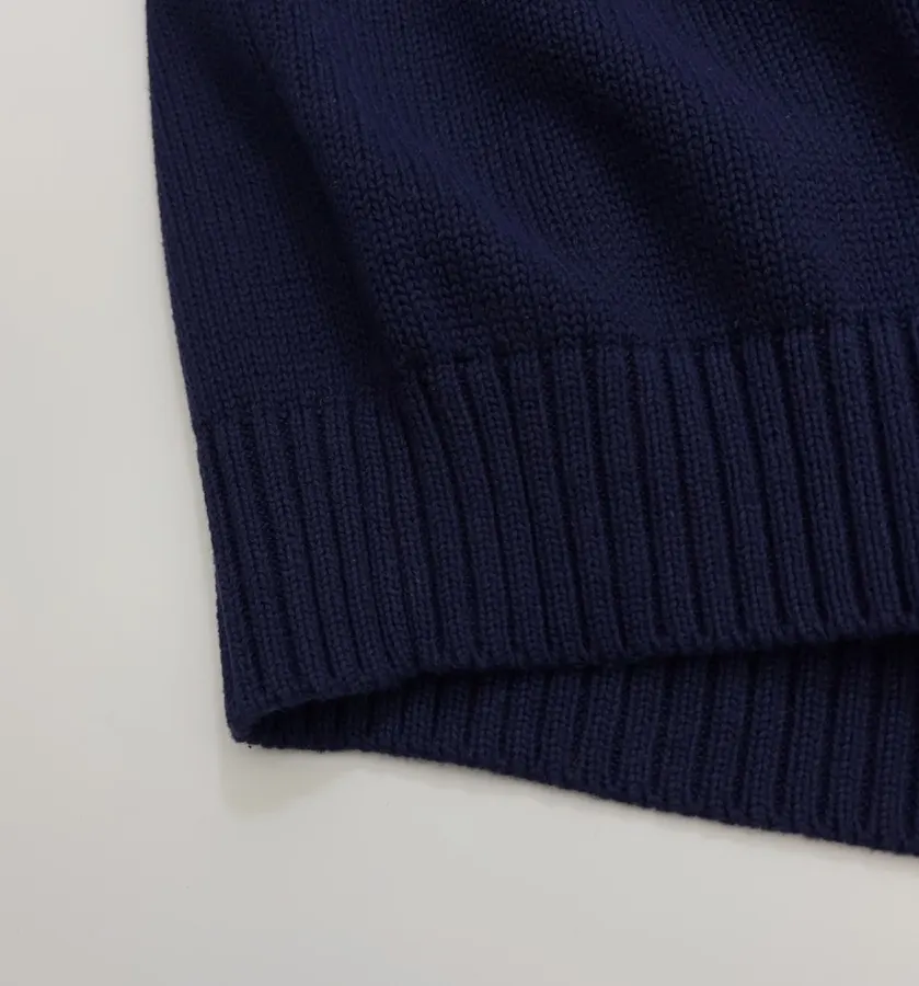 Navy Black-Jacket Golfer Bear Crew-Neck Sweater in Navy, product view 11