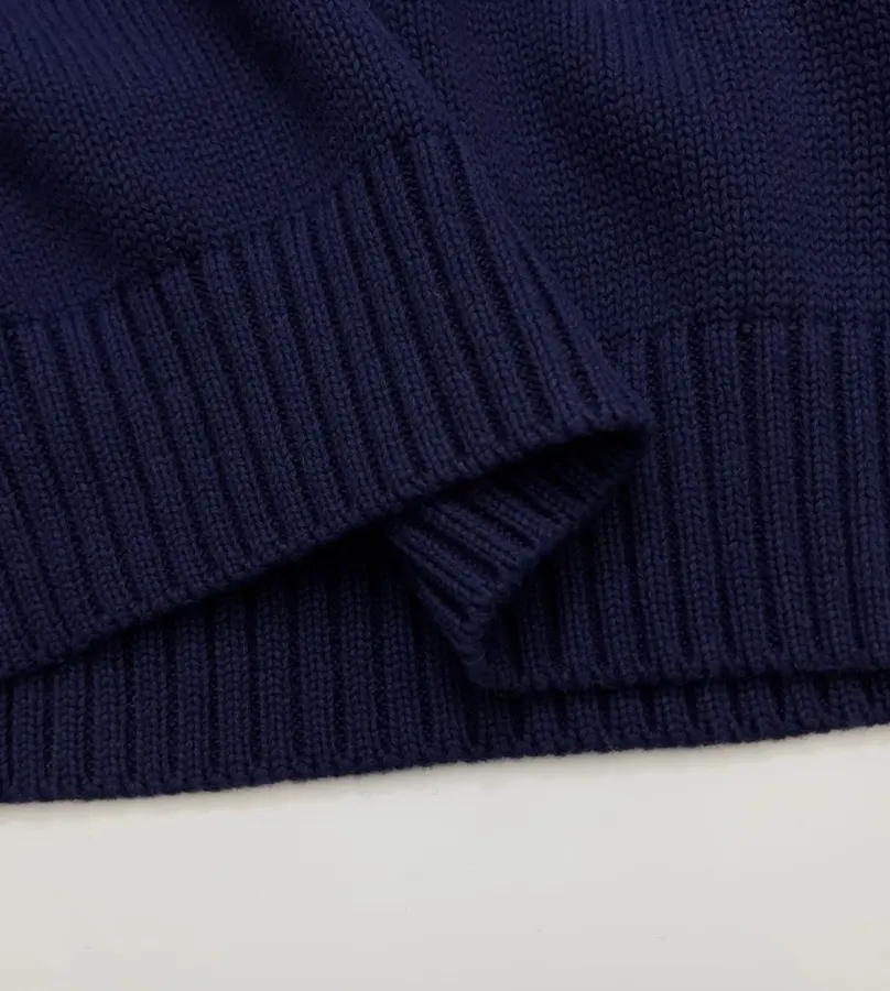 Navy Black-Jacket Golfer Bear Crew-Neck Sweater in Navy, product view 12