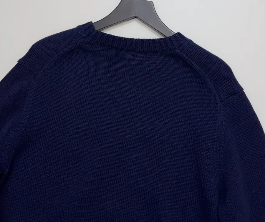 Navy Black-Jacket Golfer Bear Crew-Neck Sweater in Navy, product view 15